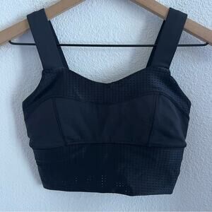 Lululemon Var-City Varsity Long Line Bra Black Luxtreme Mesh 2
